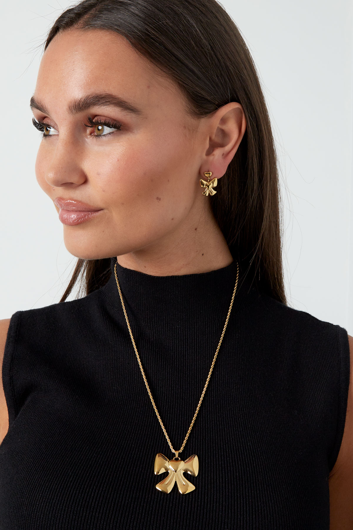 Ketting bow lover - goud h5 Afbeelding2